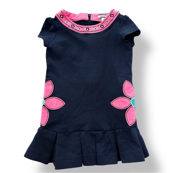 Hartstrings Other - Hartstrings | Drop Waist Flower Appliqué Dress (4T) 🌸